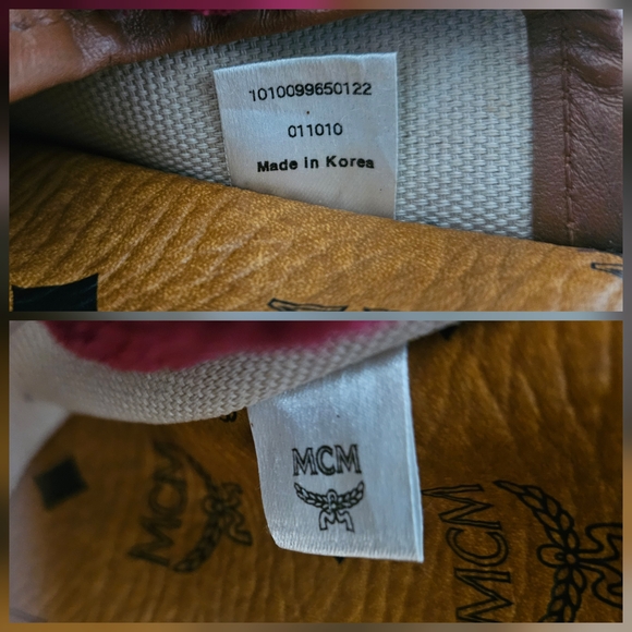 MCM Cognac Monogram Handbag Tote Bag AUTHENTIC - Picture 13 of 16